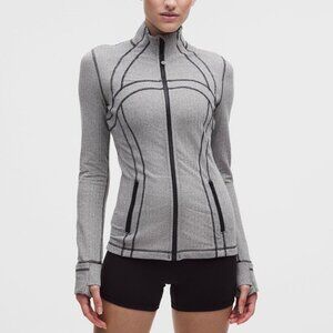 NWT Lululemon Define Jacket Herringbone Size 12 in Heathered Black Dive Grey